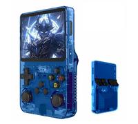 Werwing R36S - Console di Gioco Retro, Schermo IPS da 3.5 Pollici, Scheda TF da 64GB con 10.000+ Giochi Precaricati, Dispositivo di Gaming Portatile con Sistema Operativo Linux (Blu)