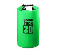 Werwing Sacca impermeabile in PVC 500D, con cinghie regolabili, per escursionismo, campeggio, paddleboard, 30 l, Verde, Taglia unica, moderno