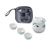 Werwing Set da tè portatile da viaggio con panda - Compagno personale per auto e esterni, verde