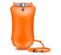 Werwing Zaino galleggiante: boa di sicurezza ad alta visibilità per nuotare in acque libere, triatleti e kayaker (arancione brillante)