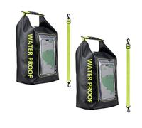 Werwing Zaino impermeabile da 5 l, con parte superiore arrotolabile, custodia per telefono, confezione da 2 per canottaggio, kayak, campeggio, pesca, essenziale - Hunter Camo, A, Taglia unica, moderno