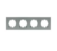 WESA - Telaio per PC a triplo strato grigio a 4 moduli per interruttori e prese, FMMB-51-G