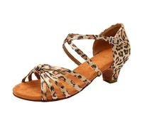 Wesaloes Scarpe da Ballo Latine Americano Bambina Scarpe da Ballo Bambina con Tacco Basso Scarpette Danza Bambine Ragazza Sandalo Ballerina Sandali Danza per Bambini Elegante (Beige, 36)