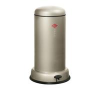 WESCO Baseboy - Pattumiera in lamiera d'acciaio verniciata a polvere, 20 litri, inserto in metallo, ammortizzatore integrato, pedana in metallo con superficie in gomma