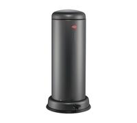 WESCO Big Baseboy - Pattumiera in colore grafite opaco, lamiera d'acciaio verniciata a polvere, volume 30 litri, ammortizzatore integrato, pedana in metallo con superficie in gomma