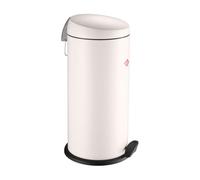 WESCO Capboy Base - Pattumiera classica con coperchio smussato in acciaio inox, colore sabbia opaco, 22 litri, pedana in plastica