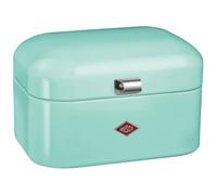 WESCO Contenitore per il pane Single Grandy, colore verde menta, lamiera d'acciaio verniciata a polvere, fori di ventilazione e manico stabile