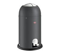 WESCO Kickmaster Junior Pattumiera in colore grafite opaco, lamiera d'acciaio verniciata a polvere, ammortizzatore integrato, volume 12 litri, inserto in plastica, sportello di inserimento