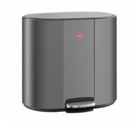 WESCO Multicollector 3 pattumiera a pedale in lamiera d'acciaio verniciata a polvere, 1 x 25 litri e 2 x 12 contenitori in plastica, pedana in metallo, pratica maniglia, filtro odore, blocco coperchio