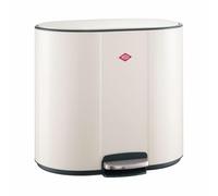 WESCO Multicollector 3 pattumiera a pedale in lamiera d'acciaio verniciata a polvere, 1 x 25 litri e 2 x 12 contenitori in plastica, pedana in metallo, pratica maniglia, filtro odore, blocco coperchio