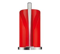 WESCO Porta rotolo di carta di colore rosso in acciaio inox e lamiera di acciaio verniciato colorato, base in acciaio inox, per rotoli di carta da cucina standard o 2-3 rotoli di carta igienica