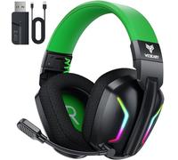 WESEARY WG1 Cuffie Gaming Wireless, 2,4 GHz Cuffie Gaming con Microfono per PS5, PS4, PC, Switch, Mac, Mobile, Cuffie per PS5 con Stereo, Cuffie Bluetooth Over Ear con Luce LED, Batteria da 50 Ore