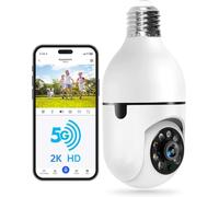 WESECUU - 5 G e 2.4 GHz WiFi 2K telecamere di sicurezza wireless per esterni, rilevamento di movimento e allarme, conversazione bidirezionale, visione notturna a colori,