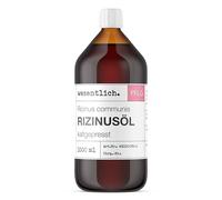 wesentlich. Olio di ricino spremuto a freddo, 1000 ml, olio di ricino puro al 100%, per pelle e capelli, ciglia e sopracciglia