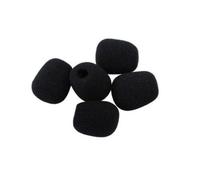 WESIEVYA 10 Pezzi Copertura Antivento in Schiuma Nera per Microfono Lavalier Piccolo 10 Mm, Parabrezza per Microfono a Bavero, Protezione da Vento e Sputi per Registrazione e Cuffie