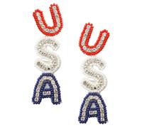 WESIEVYA 1paio Pendenti Patriottici Perlinper Vintage Per Accessori Per e Ragazze