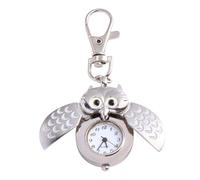 WESIEVYA 1pezzi Orologio Da Tasca Forma Di Gufo Stile Cartoon Con Portachiavi Orologio Decorativo Leggero e Pratico Con Numeri Arabi Facili Da Leggere Unico Per Amici e Colleghi