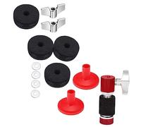 WESIEVYA 1set Completo Di Accessori Per Batteria Con Feltro Antiscivolo e Rondelle Metalliche Per Percussioni Professionali Compatibile Con Batteria Elettronica e Tradizionale