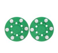 WESIEVYA 2 Pezzi Disco da Hockey su Rotelle Verde per Allenamento, Leggero e Dimensioni Ufficiali, Struttura a Sei Perle, per Sessioni di Pratica e Abilità in Ufficio