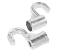 WESIEVYA 2pezzi Ganci per Bastone Armadio in Alluminio Rinforzato Supporto Appendino Multipurpose per Vestiti Cappelli Borse e Utensili da Cucina Installazione Rapida e Resistente