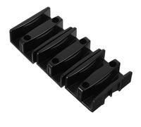 WESIEVYA 3 Pezzi Guide Inferiori per Porta Scorrevole in Vetro, Fermaporta per Doccia, Plastica Nera, Interasse 42mm, per Vetro da 8mm, Installazione Facile, Bagno Domestico