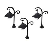 WESIEVYA 3 Pezzi Lampada da Scaffale Wireless Nera a Forma di Lanterna Classica in ABS di Facile Installazione per Decorazioni di Miniature e Terrari