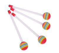WESIEVYA 3 Set Di Bacchette Per Batteria Di Alta Qualità Per Ragazzi e Ragazze in Plastica Colorata Con Supporto Per Strumento Musicale Giocattolo Per Esercitarsi Con La Batteria 4 Pezzi *