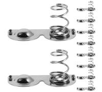 WESIEVYA 30 molle per batterie AA AAA - Porta contatti a molla in metallo per batterie - Conversione da negativo a positivo da 0,8x0,4 pollici per riparazioni fai da te di gadget elettronici.