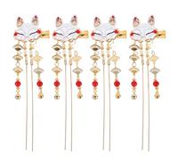 WESIEVYA 4 Pezzi Fermagli per Chioma Stile Cinese Nappe, Accessori Decorativi in Lega per Ragazze, per Foto e Riunioni di Famiglia, Design Vintage e Delicato