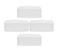 WESIEVYA 4 Pezzi Scatola Porta Salviette Umidificate in Pp Bianco, Dispenser Portatile e Salvaspazio con Coperchio Facile da Aprire, per Casa e Camere da Letto