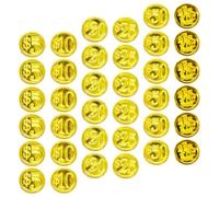 WESIEVYA 48 Pezzi Monete dei Pirati in Plastica Oro per Feste a Tema Pirata e Cacce Avventurose, Facili da Decorare e Leggere per Giochi e Accessori di Festa