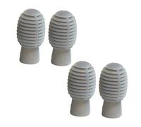 WESIEVYA 4pezzi Copri-bacchette in Silicone Accessori Per Batteria Di Tappi Protettivi Per Punte Cuscinetti Di Ricambio Silenziosi Grigio