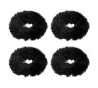 WESIEVYA 4pezzi Fasce per Capelli Pelose Elastiche per Coda di Cavallo Morbide e Resistenti Accessori Moda per Donna e Ragazza Adatte Tutti i Tipi di Capelli e Occasione