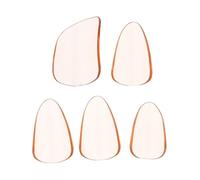 WESIEVYA 5 Pezzi Proteggi Dita per Guzheng in PC Trasparente Arancione, Kit Pratico e Resistente per Strumenti a Corde, come Regalo di Compleanno