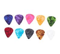 WESIEVYA 50pezzi Plettri Per Chitarra Da Plettro Per Dito Per Chitarra Basso e Ukulele Colorati e Resistenti Set Di Plettri Leggeri e Sottile