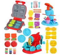 WESIEVYA 51 Modellare Pasta da per Strumenti per Gelato Spaghetti e Hamburger Kit Accessori per Cucina Stimola Abilità Motorie e Creatività per Ragazzi e Ragazze