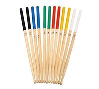 WESIEVYA 6paia Bacchette Per Batteria Antiscivolo Legno Acero Bacchette Colorate Per Strumenti Musicali Per Esecuzioni e Pratiche Per Tutti Gli Amanti Della Percussione