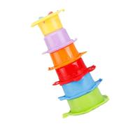 WESIEVYA 6pezzi Tazze Impilabili Per Ragazzo Ragazza Ragazza Gioco Bagnetto Interattivo in Sicura e Riciclabile Superficie Liscia Anti-taglio Giocattolo Educativo Per Sviluppo Manuale Regal