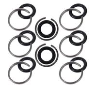 WESIEVYA 8 Set Anello di Ritegno per Chiave a Impulsi, Clip per Anello di Attrito, Ferro e Gomma, Nero, per Tenuta Sicura del Dado, per Riparazioni in Spazi Stretti, per Hobbisti DIY