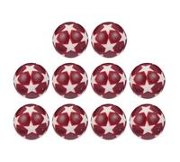 WESIEVYA Accessori per Calciobalilla 10 Pezzi Palloni da Calcio a Forma di Stella in Resina 31mm Rosso Scuro e Bianco per Tavoli Standard Stile Torneo Gioco da Tavolo