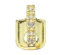 WESIEVYA Accessorio Denti Hip Hop in Rame Placcato Oro Brillantini Decorativi per Performance di Moda Uomo Donna