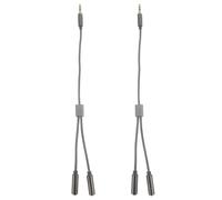 WESIEVYA Adattatore Doppio Jack Audio 3.5mm in Nylon Guscio in Alluminio Resistente a Graffi e Corrosione, Cavo Sdoppiatore per Cuffie e Laptop, Confezione da 2 Pezzi