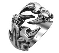 WESIEVYA Anello Aperto Artiglio di Drago da Uomo, Anello Creativo Modellabile in Metallo Resistente, Accessorio di Moda per Feste e Uso Quotidiano