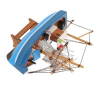 WESIEVYA Barca a Colore Legno Artigianale Decorazione Mediterranea Versatile Rustico Nautico per Casa e Ufficio