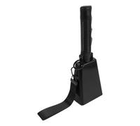 WESIEVYA Campanacci per sport, strumenti per fare rumore, campanacci per partite di calcio, feste, fattoria, ranch, strumento musicale in metallo con cinturino da polso, 23 cm, nero