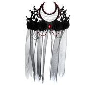 WESIEVYA Cerchietto in Rete per Halloween, Accessorio Elastico e Comodo per Chioma, per Feste e Cosplay Donna