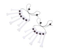 WESIEVYA Collana Halloween 2 Pezzi in Plastica a Forma di Osso, Leggera e Confortevole, Accessorio Unico e Creativo per Feste e Piani di Pubbliche Relazioni