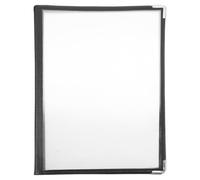 WESIEVYA Copertina Trasparente in PVC Raccoglitore Menu 6 Pagine 12 Facciate Portatile per Uso Ristorante Cartella ad Anelli Stile Casuale