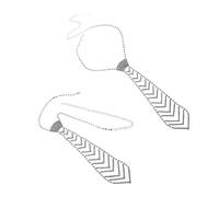 WESIEVYA Cravatta Scintillante Design alla Moda con Strass a Forma di Freccia in Lega di Rame 2 Pezzi Unisex per Feste e Costumi