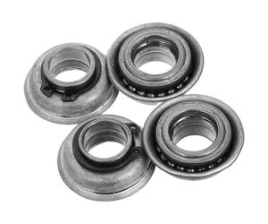 WESIEVYA Cuscinetti a Sfere per Accessori Carrozzina 4 Pezzi in Acciaio Argento Supporto Forca Anteriore e Staffa Ruota per Utenti Sedia a Rotelle Installazione Facile e Sterzo Fluido